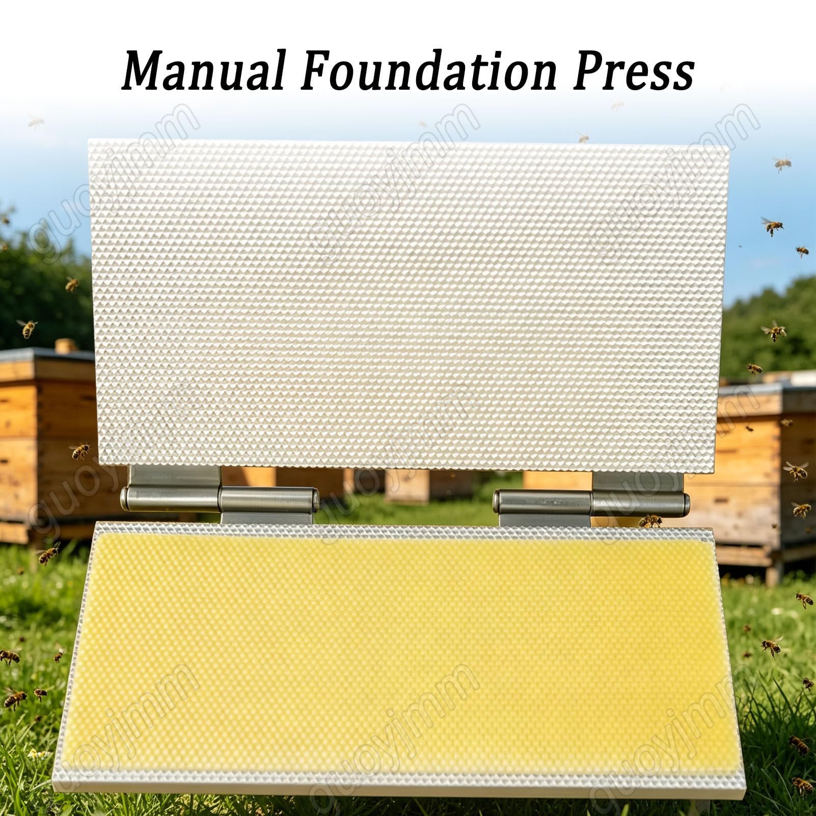 Maschine für Bienenwachs-Mittelwände, Prägeform für Mittelwände 5,4 mm Zellgröße, Bienenwachs-Präge- und Gießmaschine für Imkereibedarf