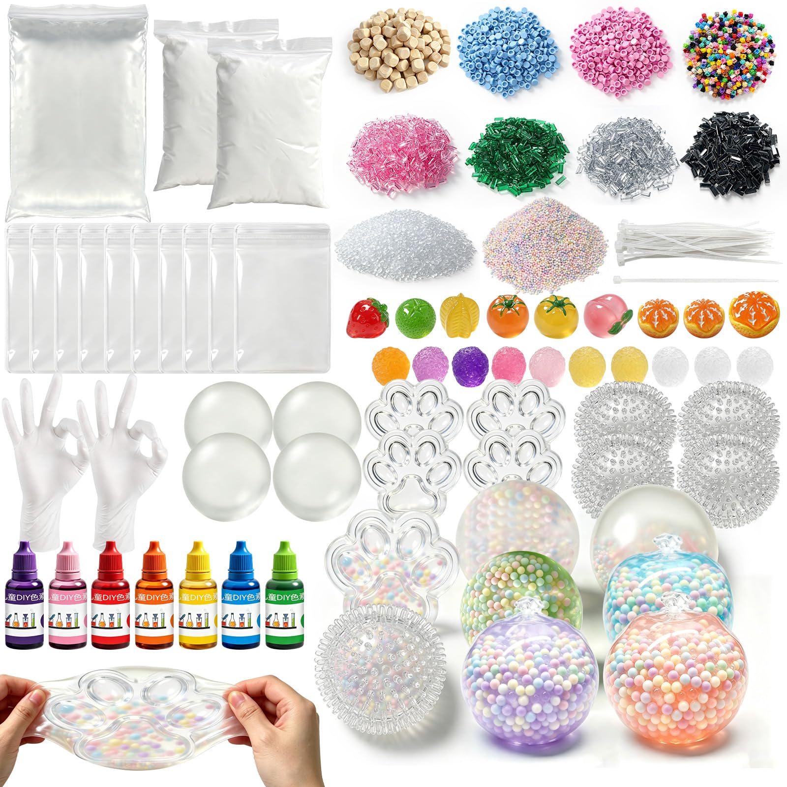 DIY Squishy Maker, Stress Ball Making Kit, Make Your Own Squishy Set, All-Inclusive Supplies and Tools, Create Custom Squeeze Toys, Fun Birthday Party Bag Fillers Suitable for Adults — image 1