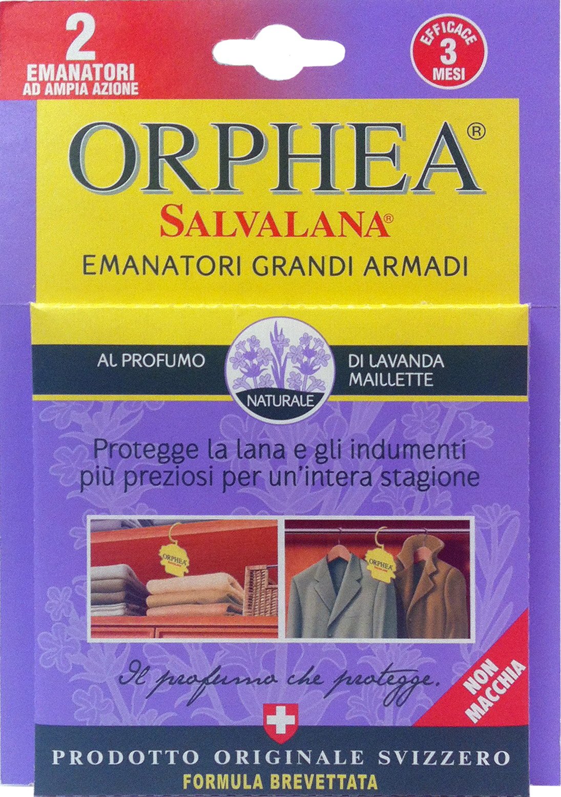 24 x ORPHEA Emanatore Salvalana X Grandi Armadi Prof.Lavanda 2 Pz