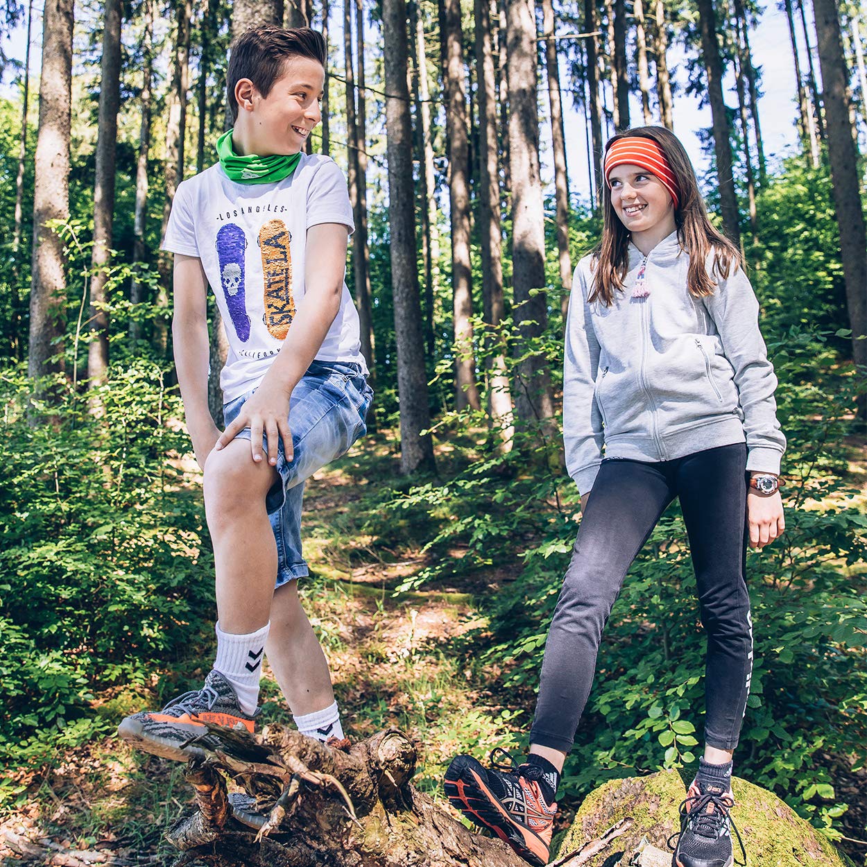 P.A.C. Kids Merino Wolle Multifunktionstuch - Outdoor, nahtloses Halstuch, non-Mulesing, Kinder, 10 Tragevarianten