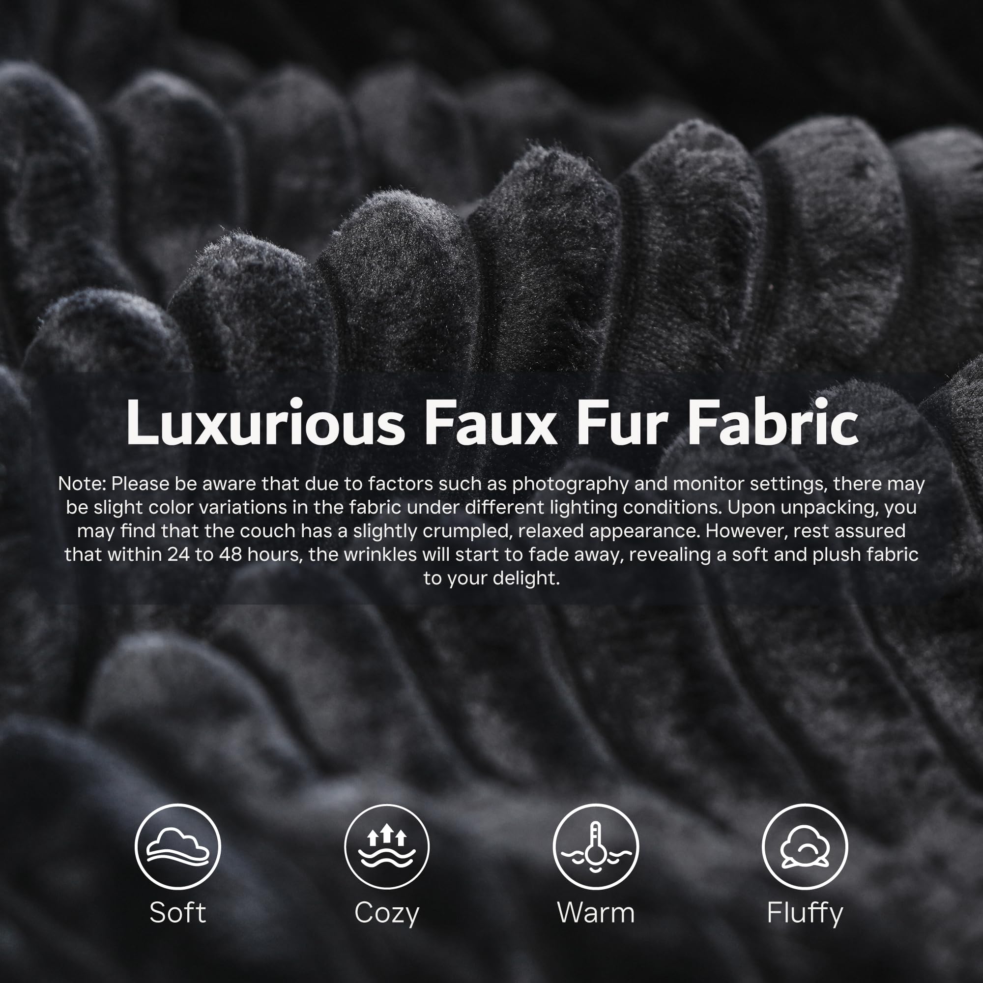 ovios 104" Cloud Sectional Couch with L-Shape Chaise,Modern Modular Sofa with Deep Seat, Upholstered Couches for Living Room Bedroom,No Assembly Required, Green (Cloud Velvet): U Shade Black (Plush Corduroy Fabric)