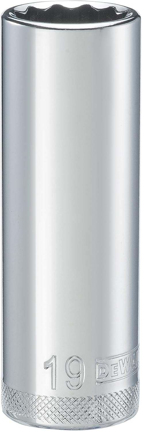 DEWALT DWMT74550OSP 12 Point 1/2" Drive Deep Socket 19MM