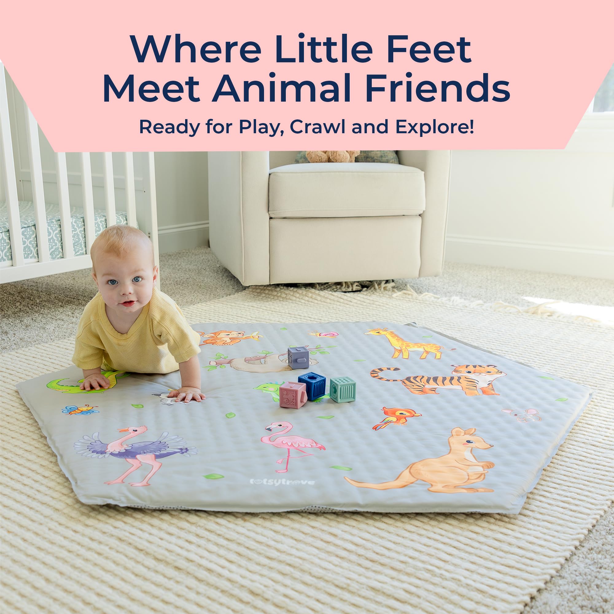 Self Inflating Hexagon Playpen Mat - 52