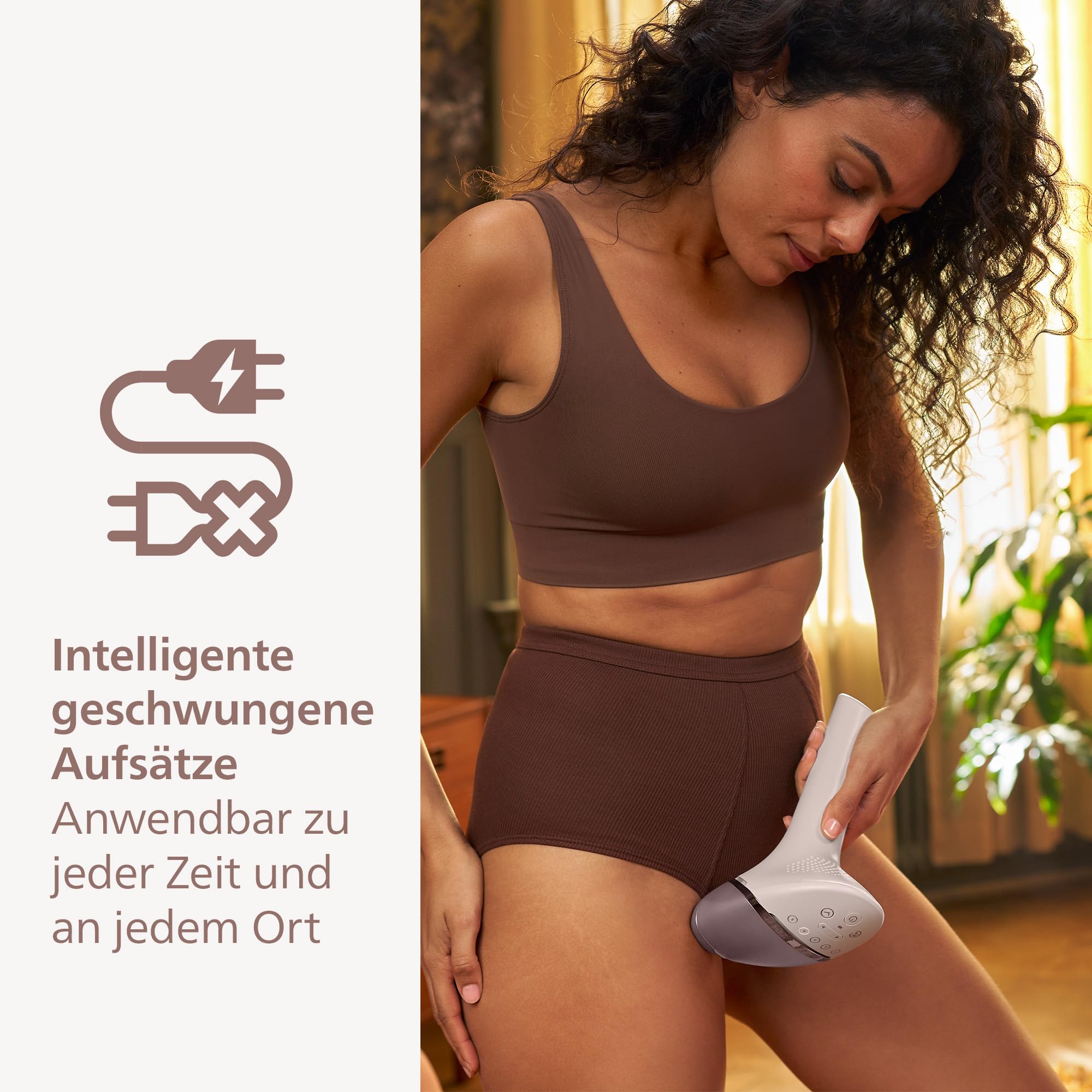 Philips Lumea IPL 9900 Series Haarentfernungsgerät kabellos mit 4 Aufsätzen BRI951/00