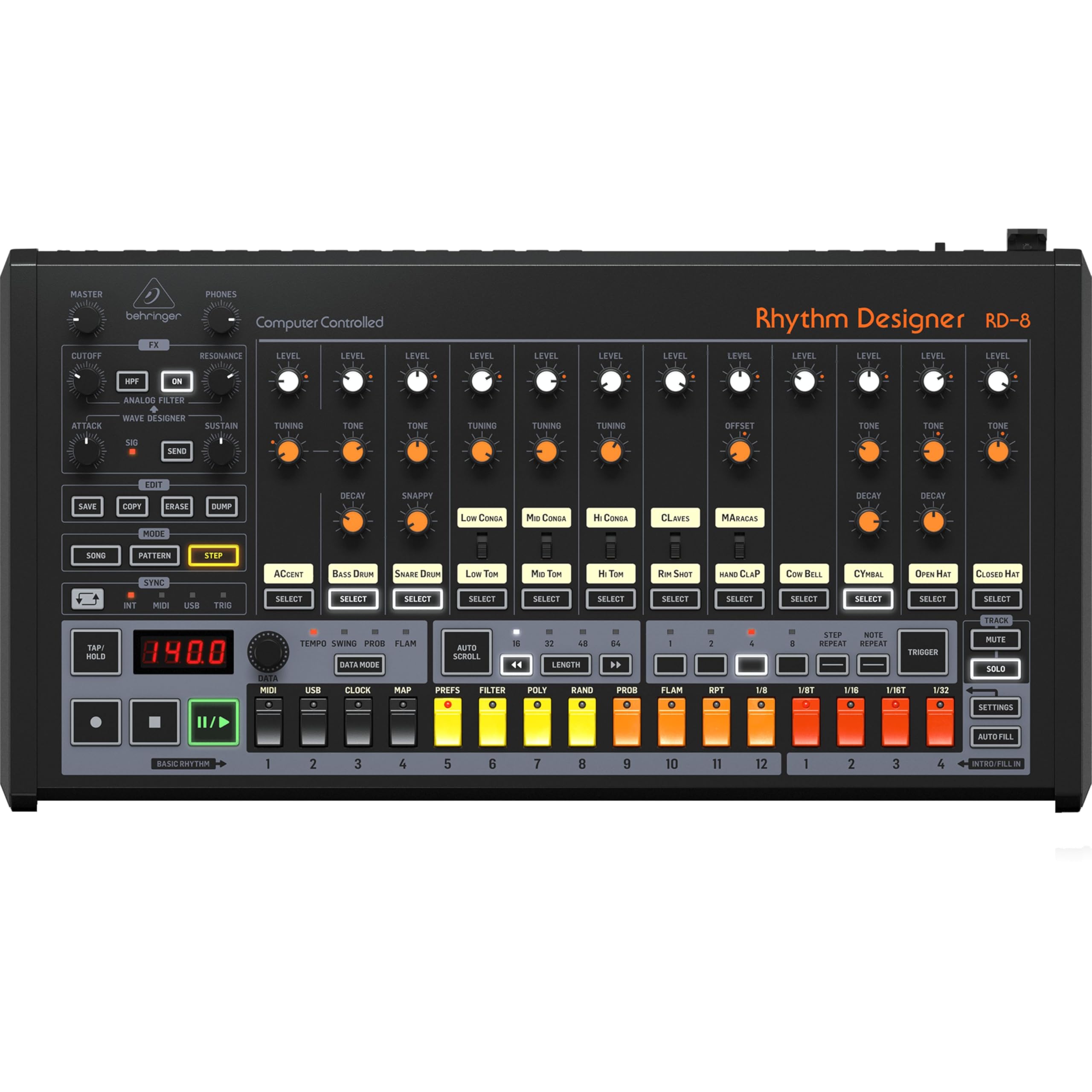 Amazon | ベリンガー アナログリズムマシン RHYTHM DESIGNER RD-8 