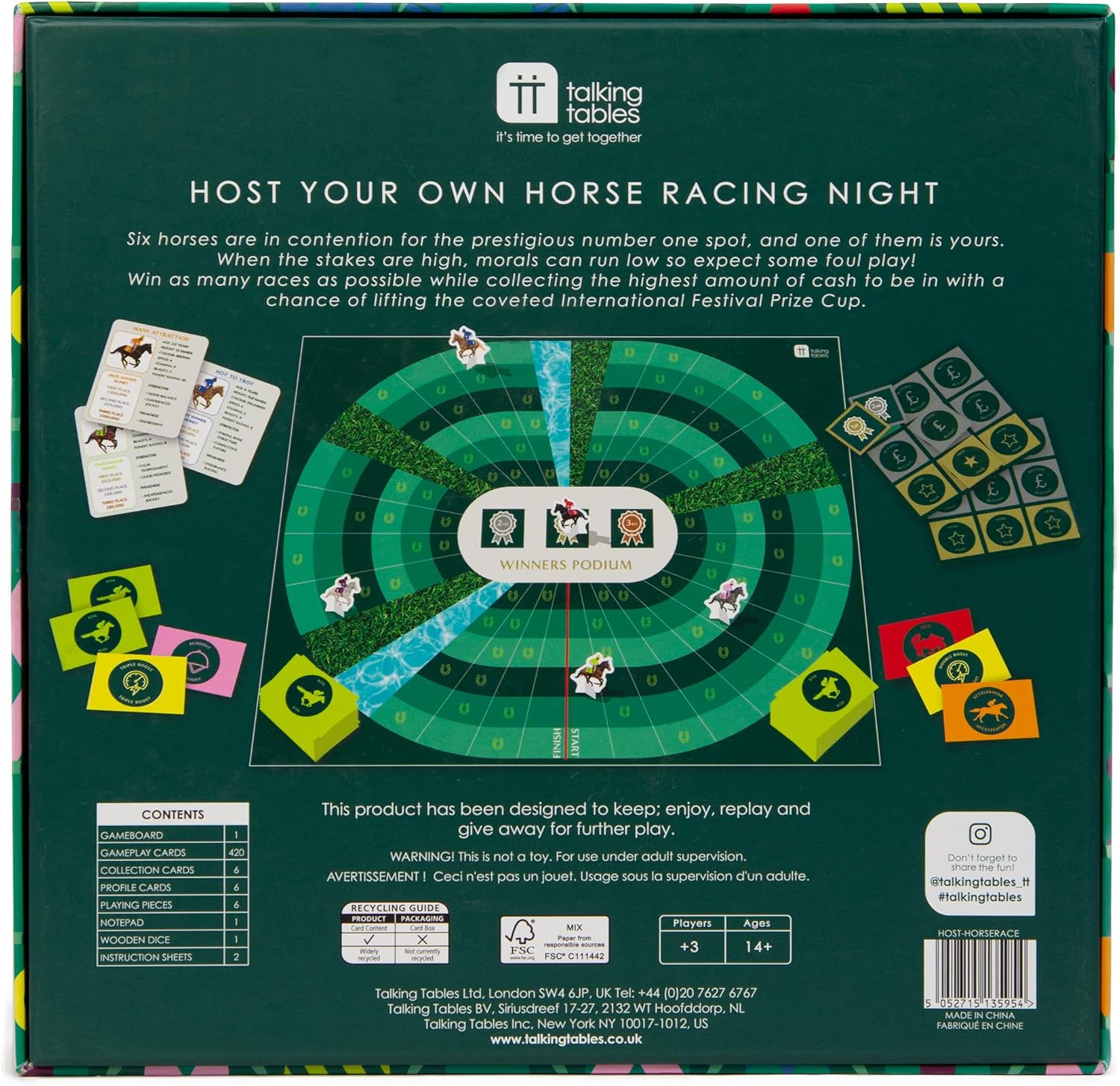 Talking Tables Horse Racing Board Game for Family Philippines | Ubuy