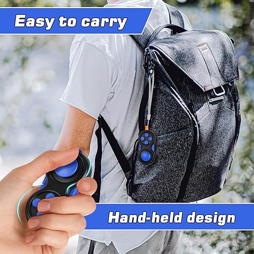 Miniatura 63 de WTYCD El Fidget Retro original: Juego de control clásico de goma Fidget Focus Toy con funciones de 8 vueltas y cordón - perfecto para aliviar