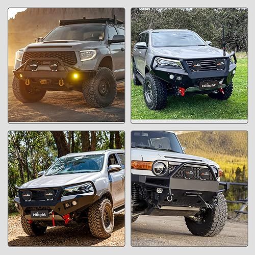 Miniatura 8 de Nilight Cubierta redonda de 5.75 pulgadas para luz de cápsula, cubierta protectora de cuero negro de 6 pulgadas de diámetro para conducir zanja