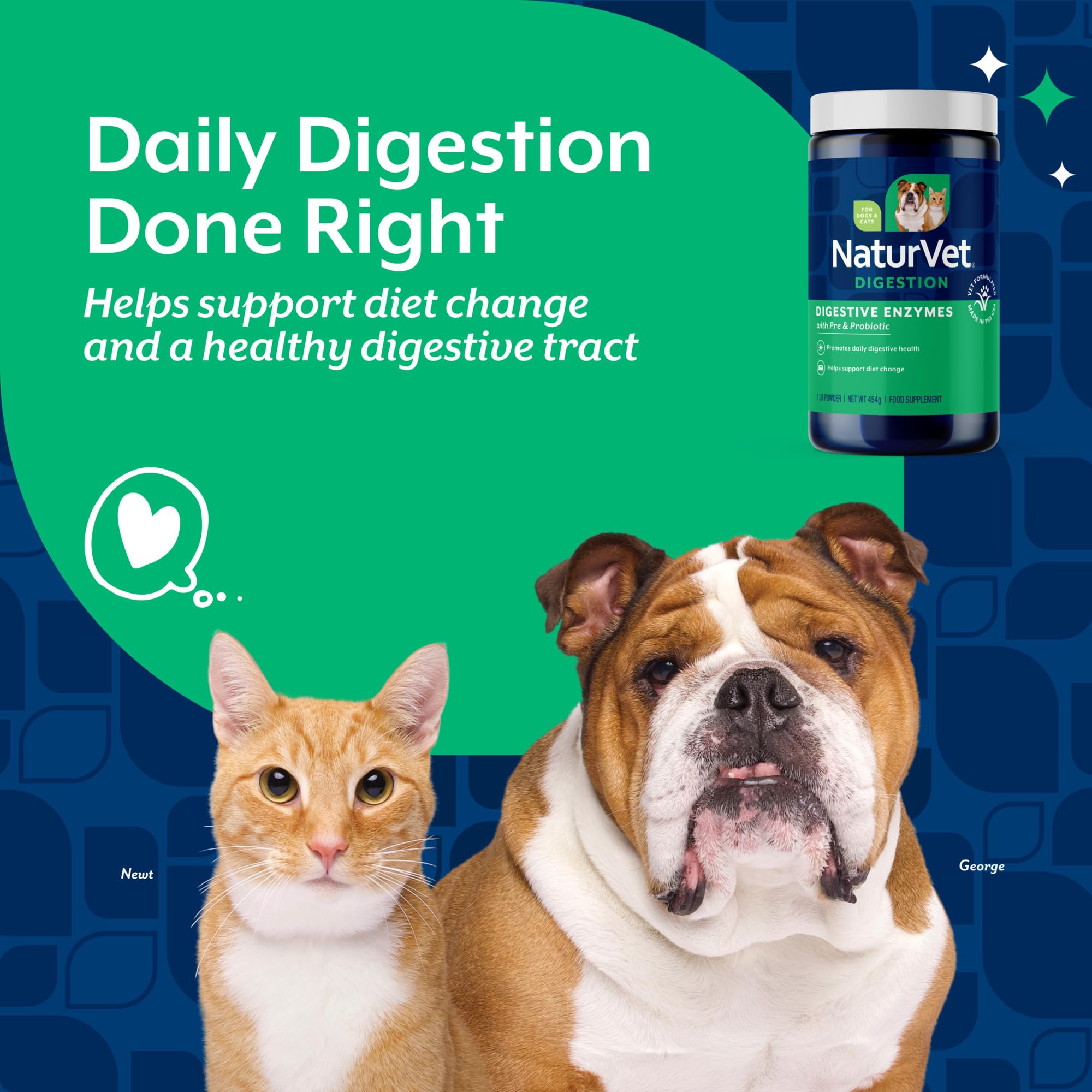 NaturVet – Digestive Enzymes - Plus Probiotics & Prebiotics – Helps Support Diet Change & A Healthy Digestive Tract – for Dogs & Cats – 1 lb Powder - image 3