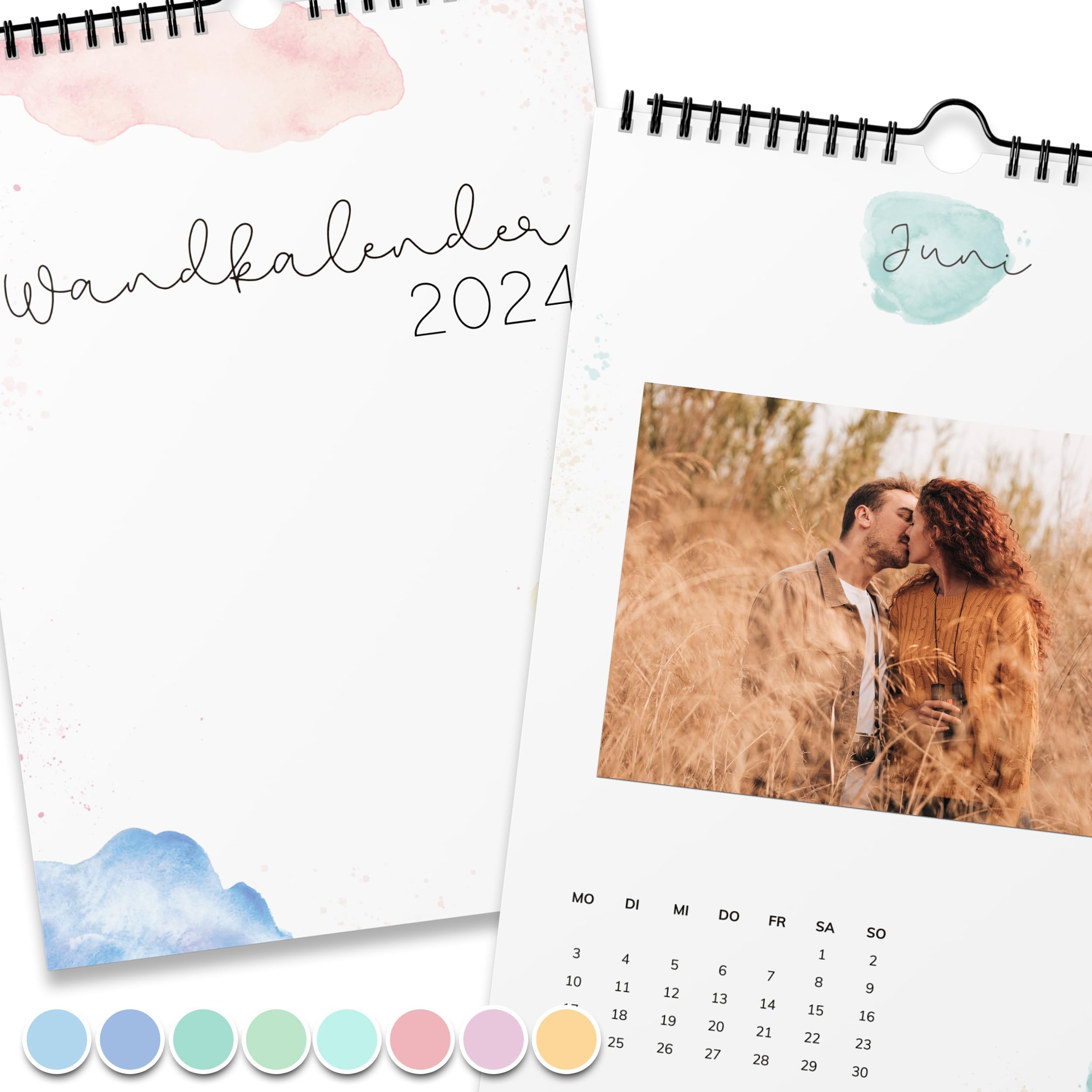 Bastelkalender 2024 Zum Selbstgestalten - A4 Wandkalender Mit Blattgold