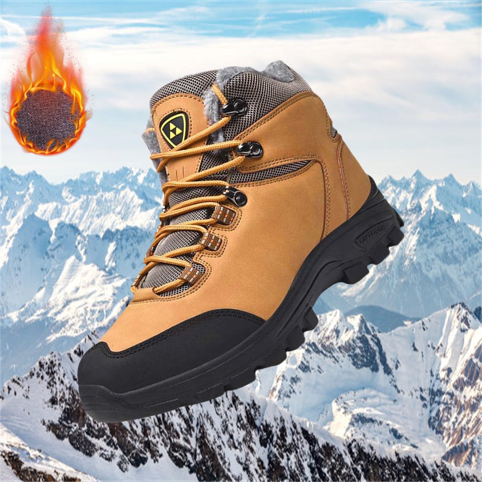 Chaussure de Ski Homme, Chaussure de Neige Homme, Botte de Neige Homme Imperméable Bottes Neige Homme Bottes Chaudes et de Neige À la par Temps Froid Chaussures et Botte Antidérapants