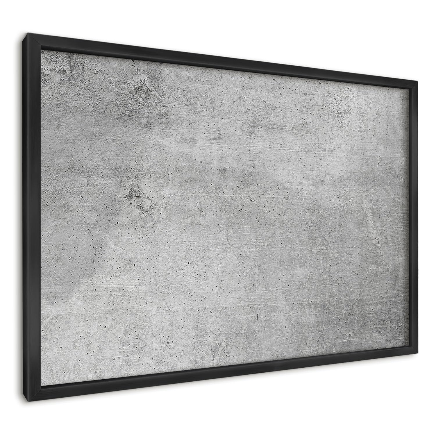 Panel Magnético Informativo 60x40 cm | Marco Negro | Patrón De Hormigón | Montaje Fácil | Pizarra de Pared | Para Restaurante y Bar | Expositor para Menú, Ofertas del Día