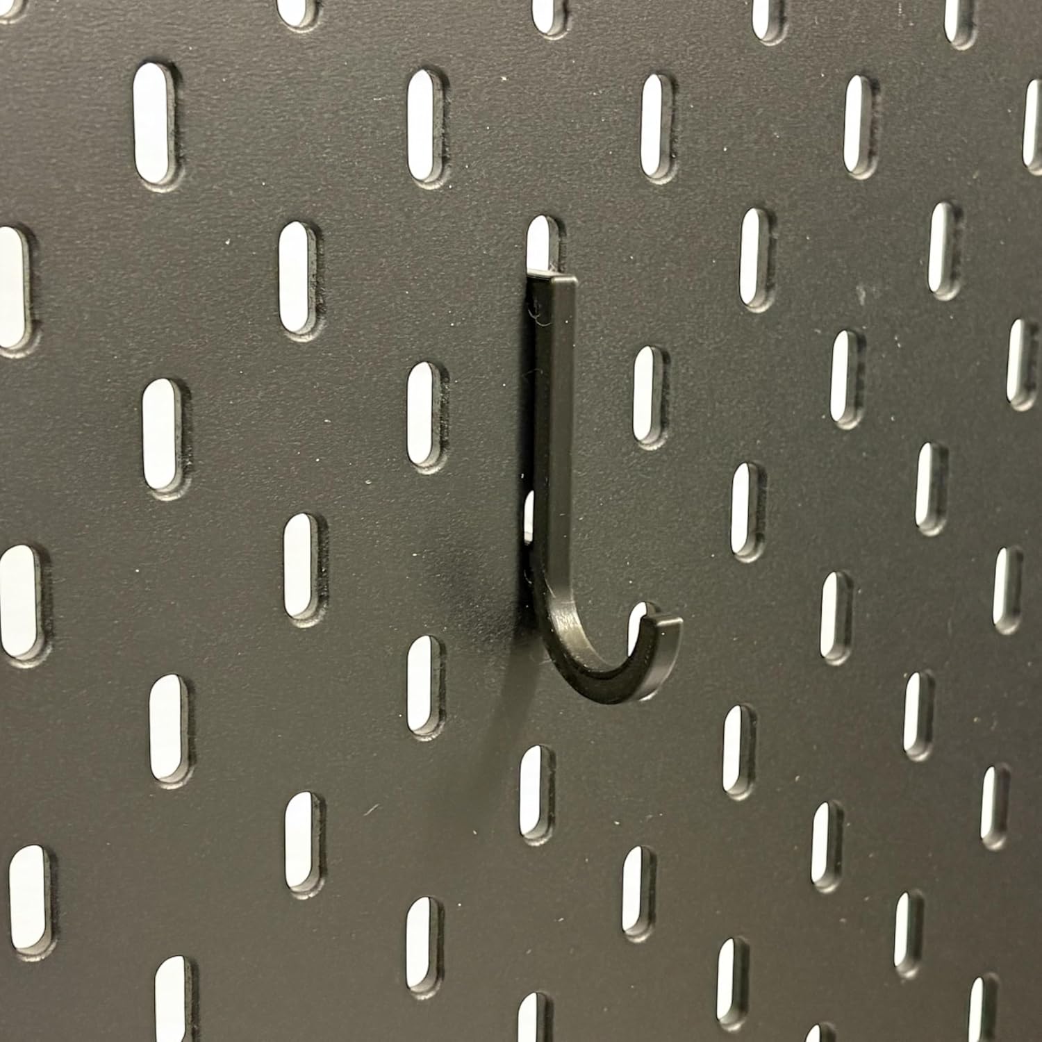 Pegboard Hook Set (10 Pieces) - Compatible with IKEA SKADIS Perforated Plate - Perforated Wall Organiser Accessories - Black