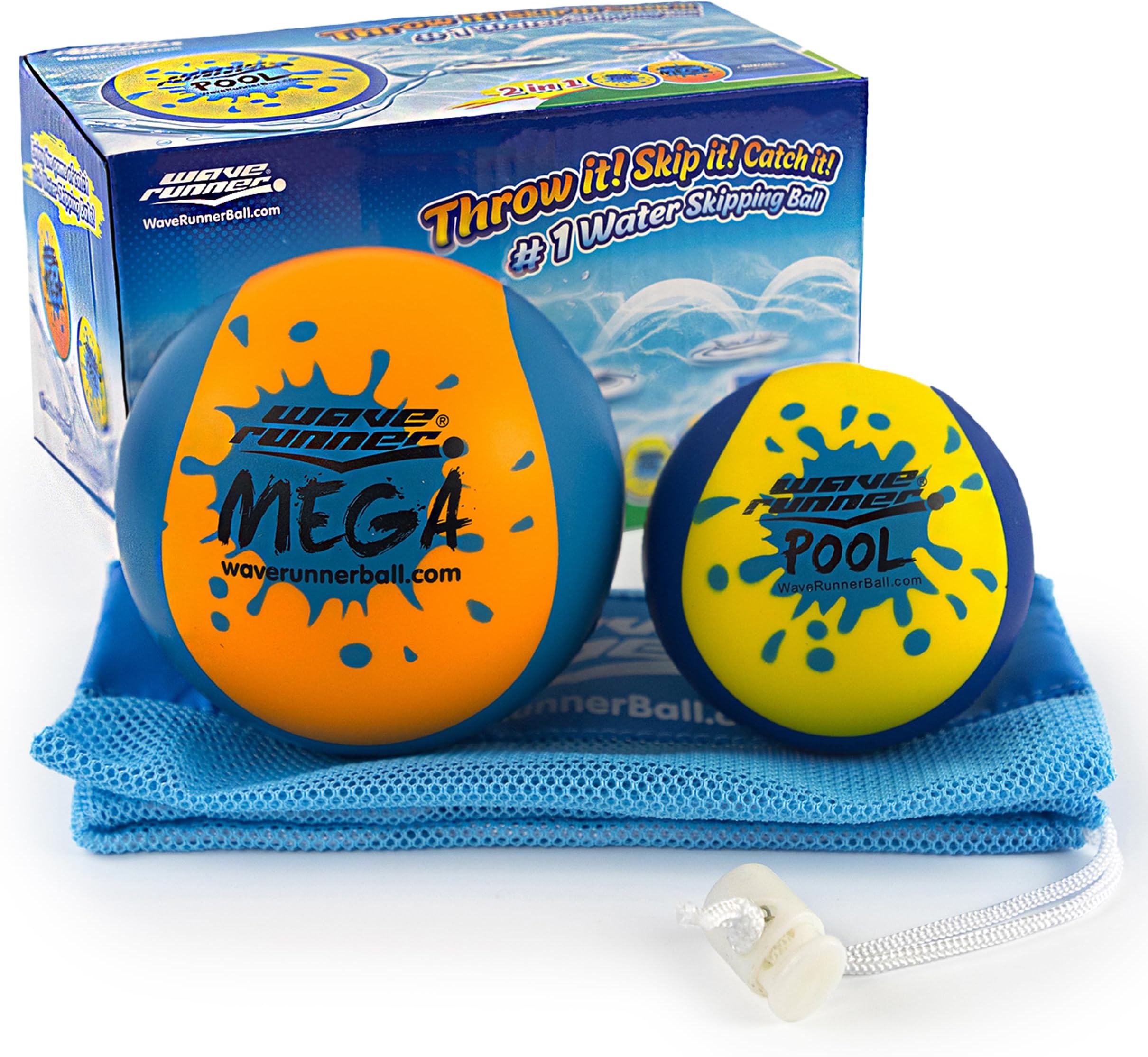 Wave Runner Soft Foam Water Pack Bundle Speed Duo Set Water Bouncing Grip Balls Great Summer Toy Beach Swimming Pool River Lake