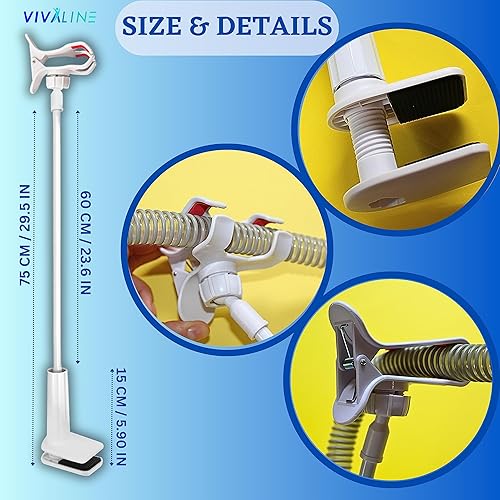 Miniatura 4 de Soporte para manguera CPAP para evitar fugas y enredos en el tubo, ajustable, extraíble y resistente, organizador de cama, soporte para máscara,