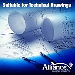 Alliance Papier grand format 24” x 150' CAD Rouleaux 92 C'est brillant. 20lb - 4 Rouleaux par carton - Encre Jet Bond Rolls avec 2" Noyau