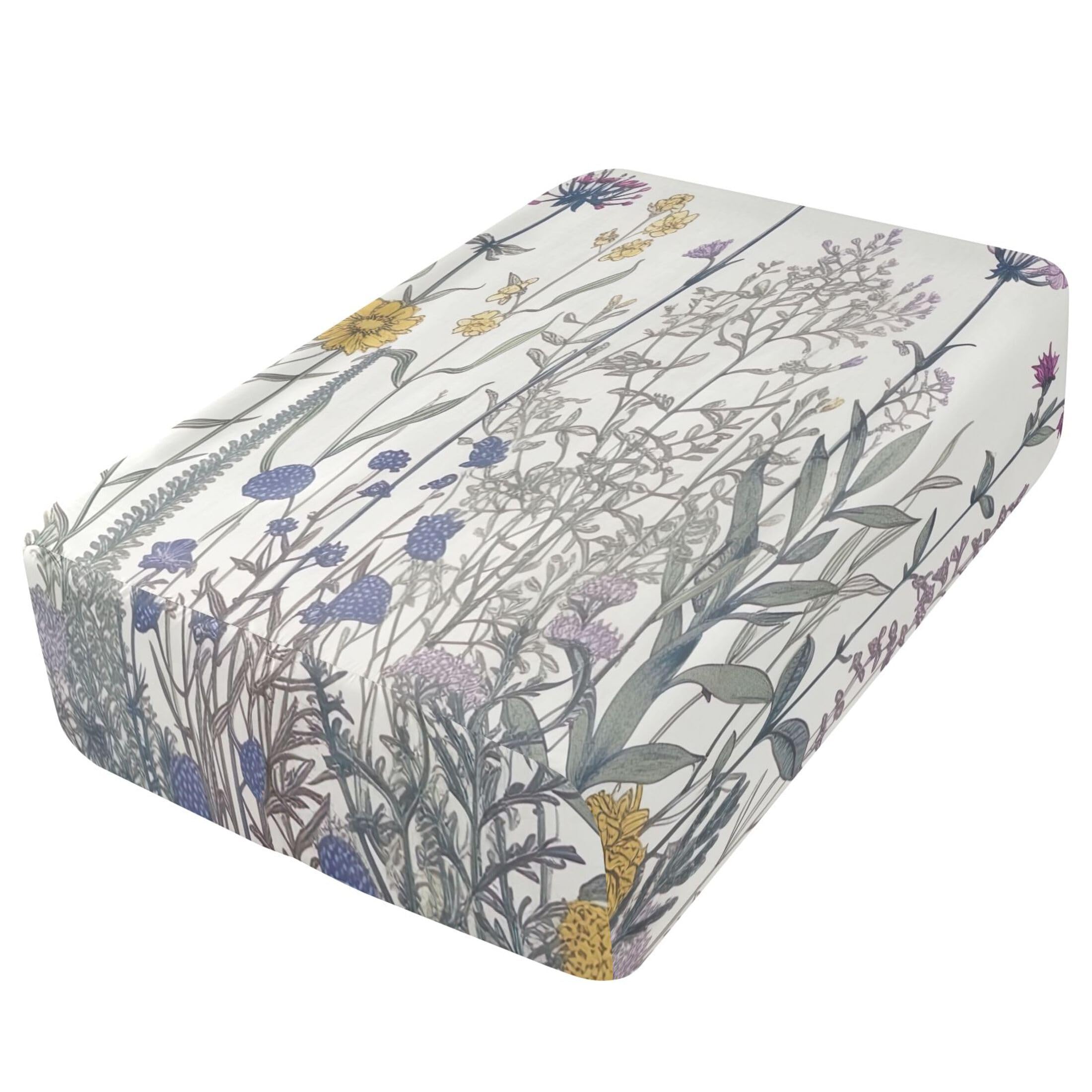 Wildflower - Sábana bajera ajustable individual para colchón de aire, bolsillo extra profundo de 24 pulgadas, funda suave y transpirable con apertura de válvula de cremallera para cama de