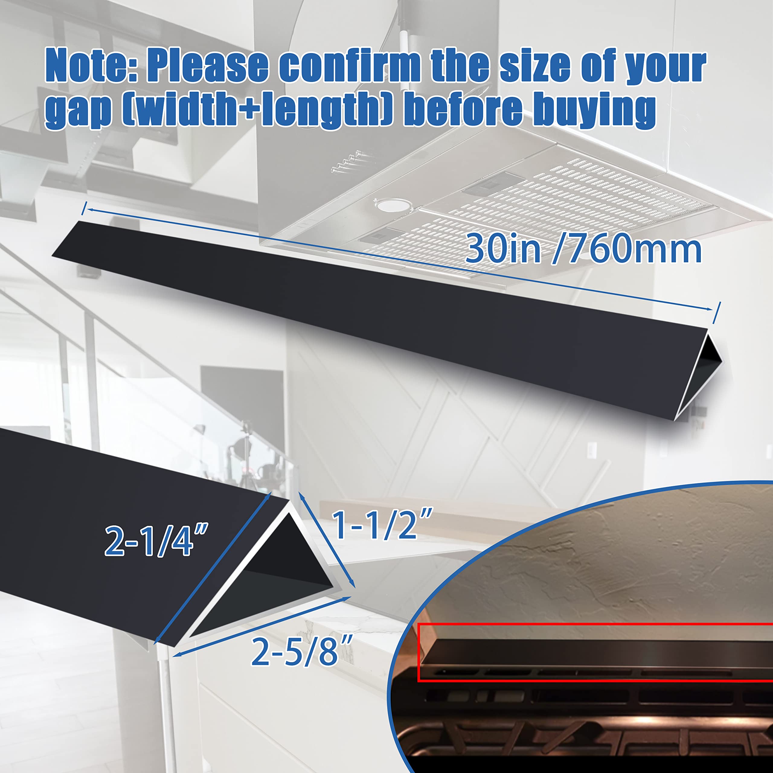 W10113901A Slidein Range Rear Filler Kit Black, 30