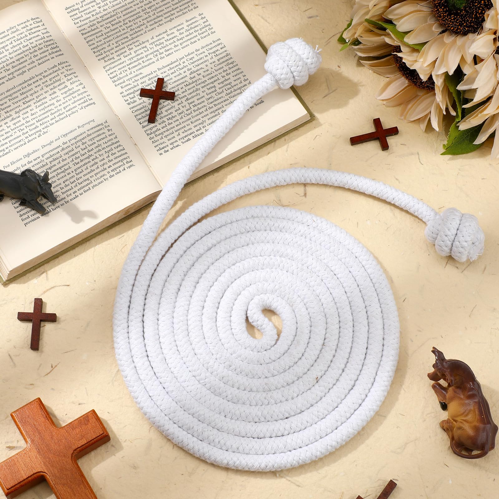 Religious Rope Snapklik.com : GliCraft 153 Inch Cincture Clergy Rope Monks Religious ...
