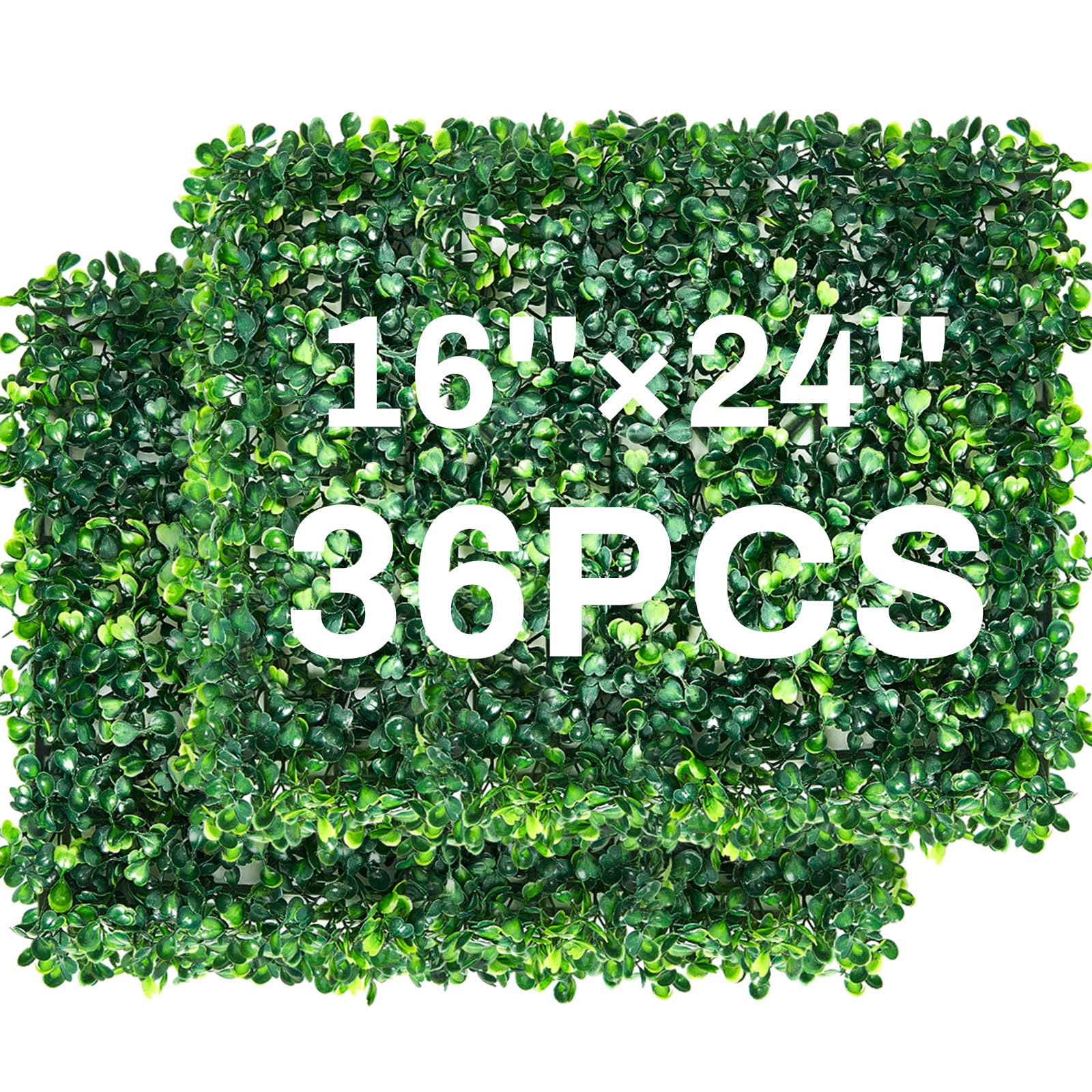 Panneau de buis artificiel Cindeer decoration murale verte et haie topiaire exterieure lot de 36
