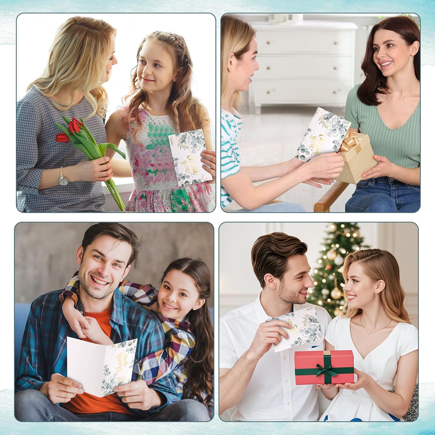 50 Pack Thank You Cards with Envelopes, 4x6 Inch Thank You Cards Bulk Blank Notes Card with Envelopes & Stickers for Wedding, Baby Shower, Birthday, Easter, Graduation, Mother's Day, Teacher's Day - Image 7