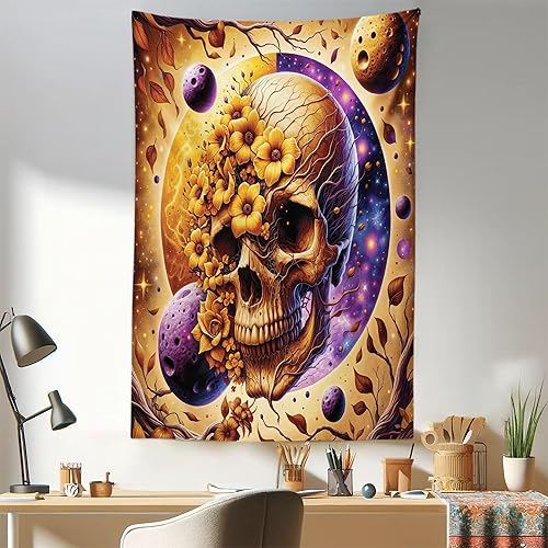 Miniatura 115 de Ambesonne Tapiz indie, estilo moderno de Memphis de los años ochenta, geométrico, abstracto, colorido, diseño de puntos, funky, para colgar en la