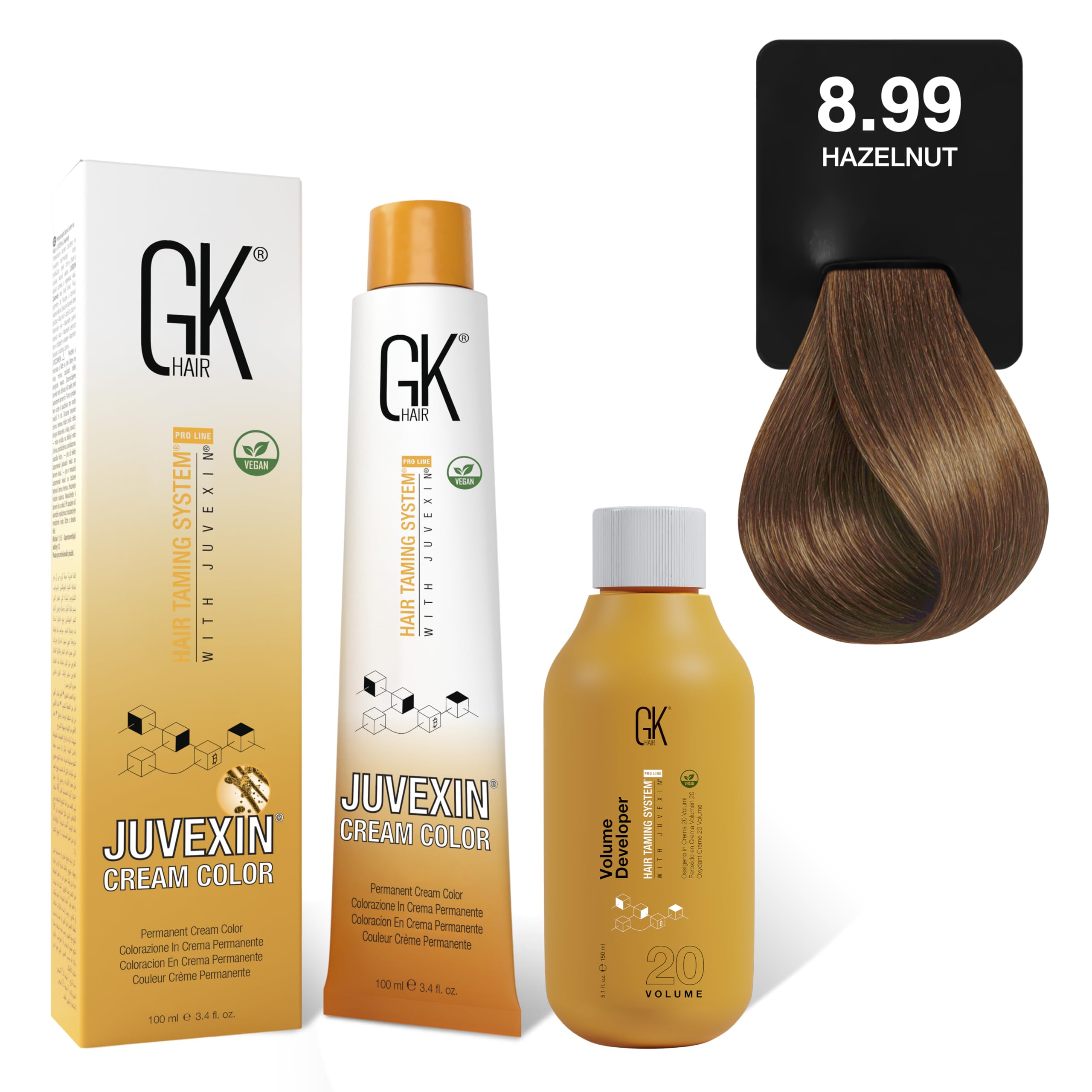 Amazon.com : GK HAIR Global Keratin Chocolate 8.99 Hazelnut Hair