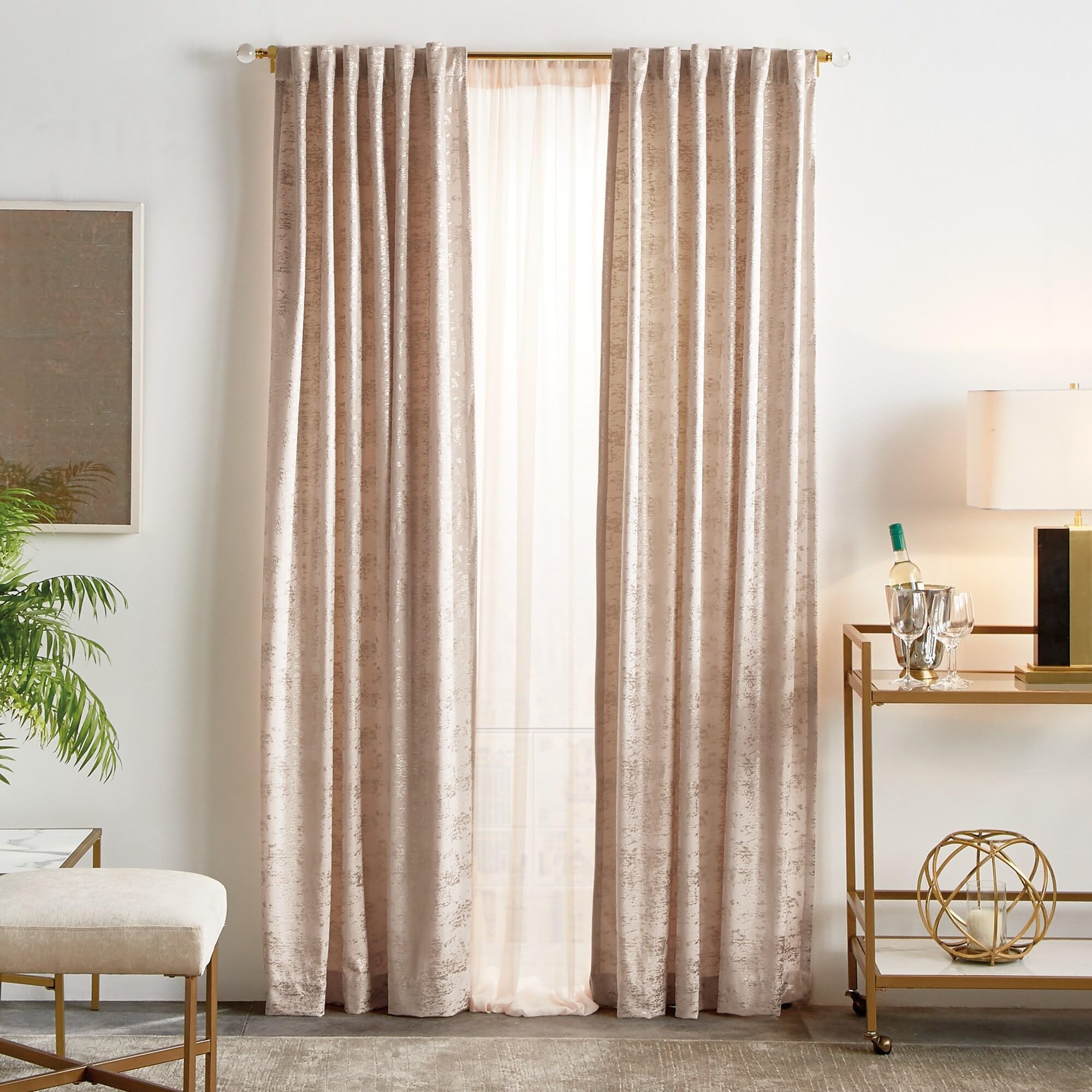 Martha Stewart Naples - Coppia Di Tende A Pannello In Ciniglia Con