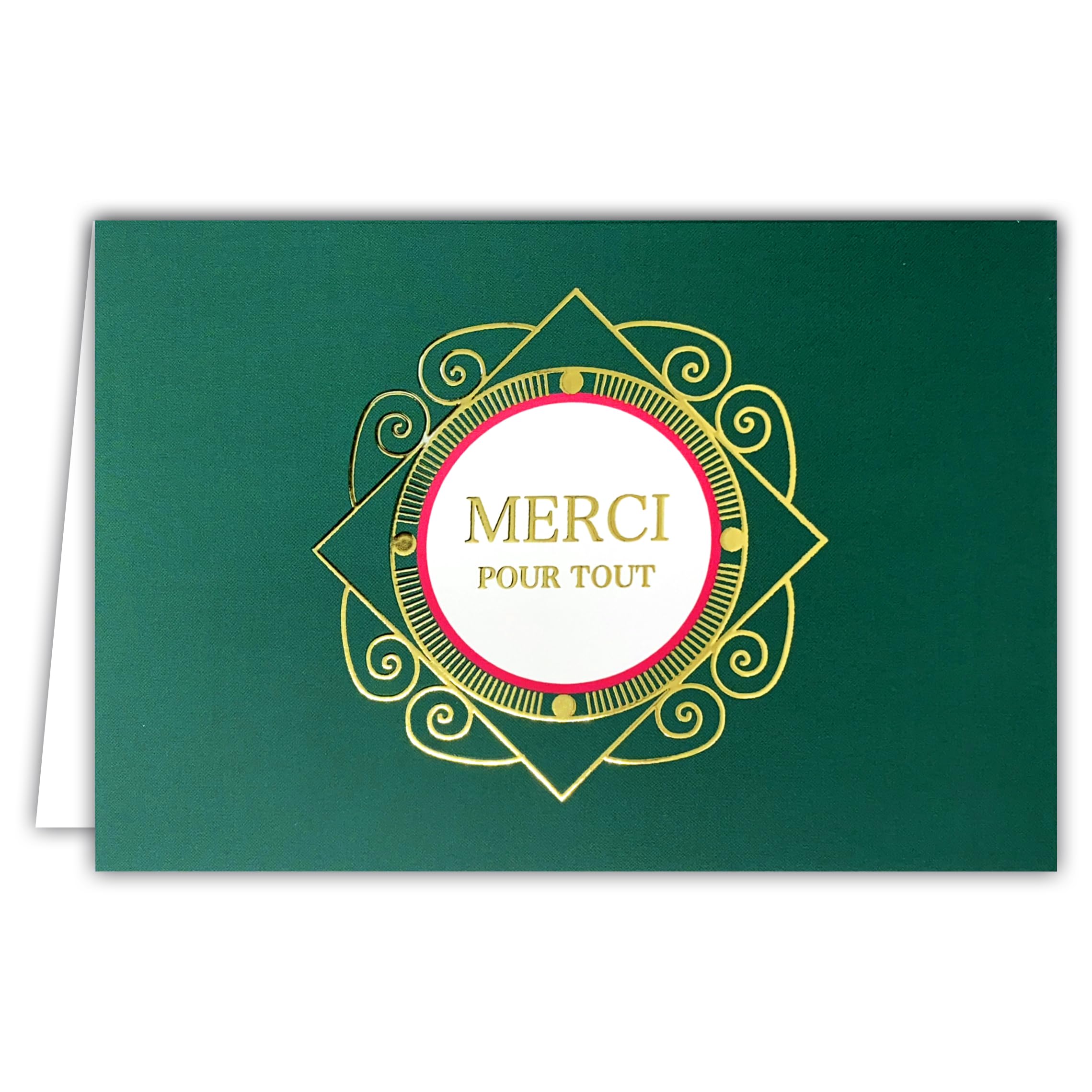 69-5167 Thank You for Everything – Luxury Prestige Greeting Card in Shiny Gold – Elegant Gift Idea – With White Envelope – Size 12 x 17.5 cm – Made in France