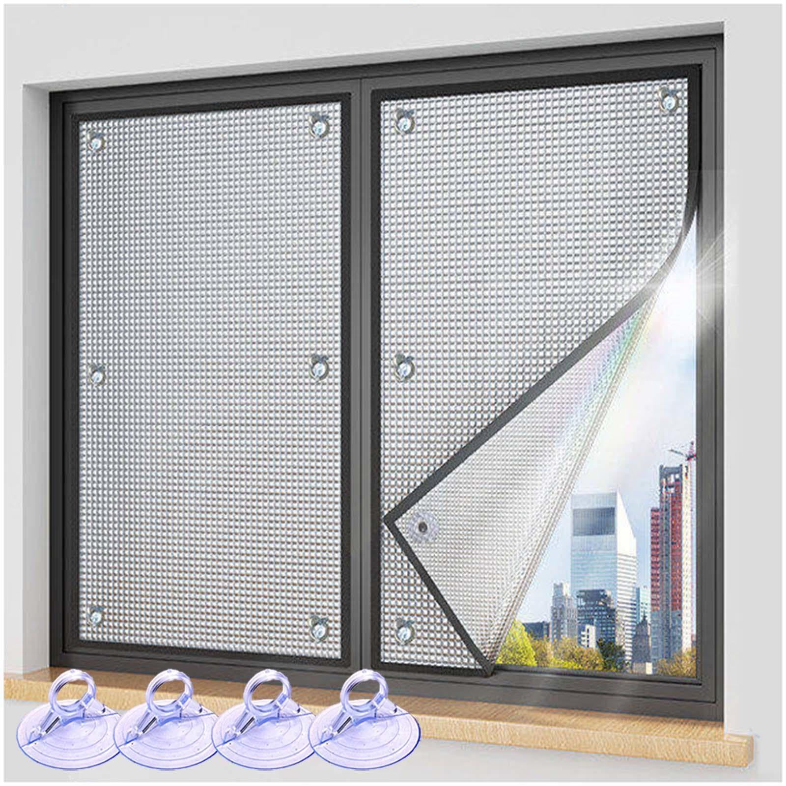 Sun Protection Blackout Window Film,8mm Aluminium Foil Thermal Insulation Film,Sun Blocking Anti-uv Anti-glare Window Tint,Reflective Privacy Window Film,With Suction Cups,W×H-130x200cm/51 * 79in