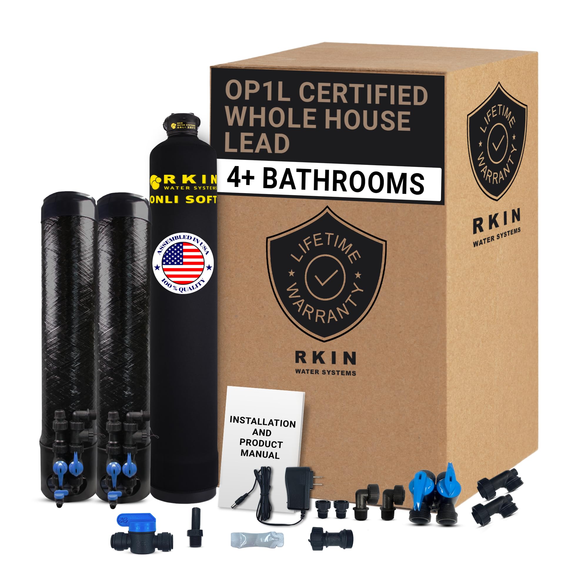 RKIN Pioneer OP1L Certified Lead Cyst Removal Whole House Water Filter System Whole Home Water Filtration System for