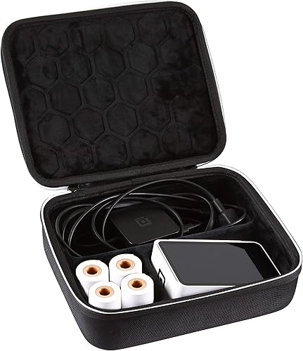 Miniatura 1 de 2TUFF Estuche cuadrado para lector – Se adapta a cargador de terminal cuadrado y 4 rollos de papel de recibo de lector de tarjetas – Estuche de