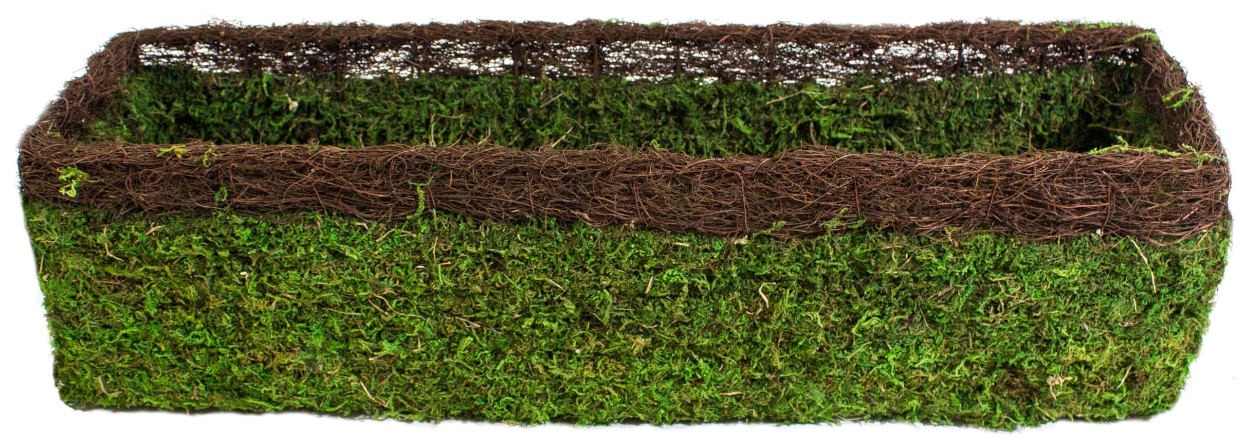 SuperMoss (29361 MossWeave Window Box Planter, Fresh Green with Wicker Rim, 30