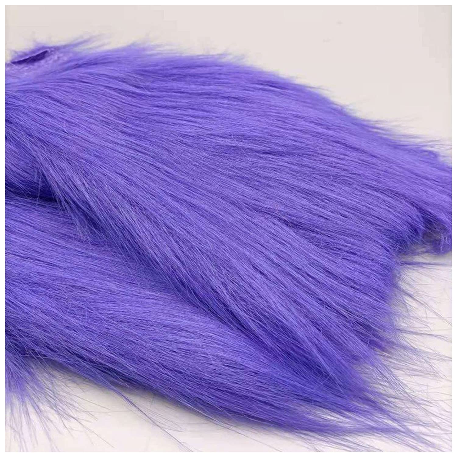 Purple Faux Fur Fabric 180 cm x 50 cm Craft Furry Fabric for Sewing Apparel, Rugs, Pillows, and More Faux Fluffy Fabric, Half Yard (Color : Purple 2)