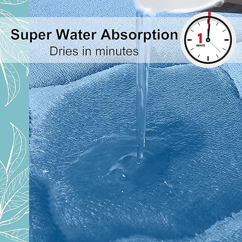 Miniatura 6 de OLANLY Alfombra de baño de espuma viscoelástica de 24 x 16 pulgadas, ultra suave, antideslizante y absorbente, lavable a máquina, cómoda, gruesa