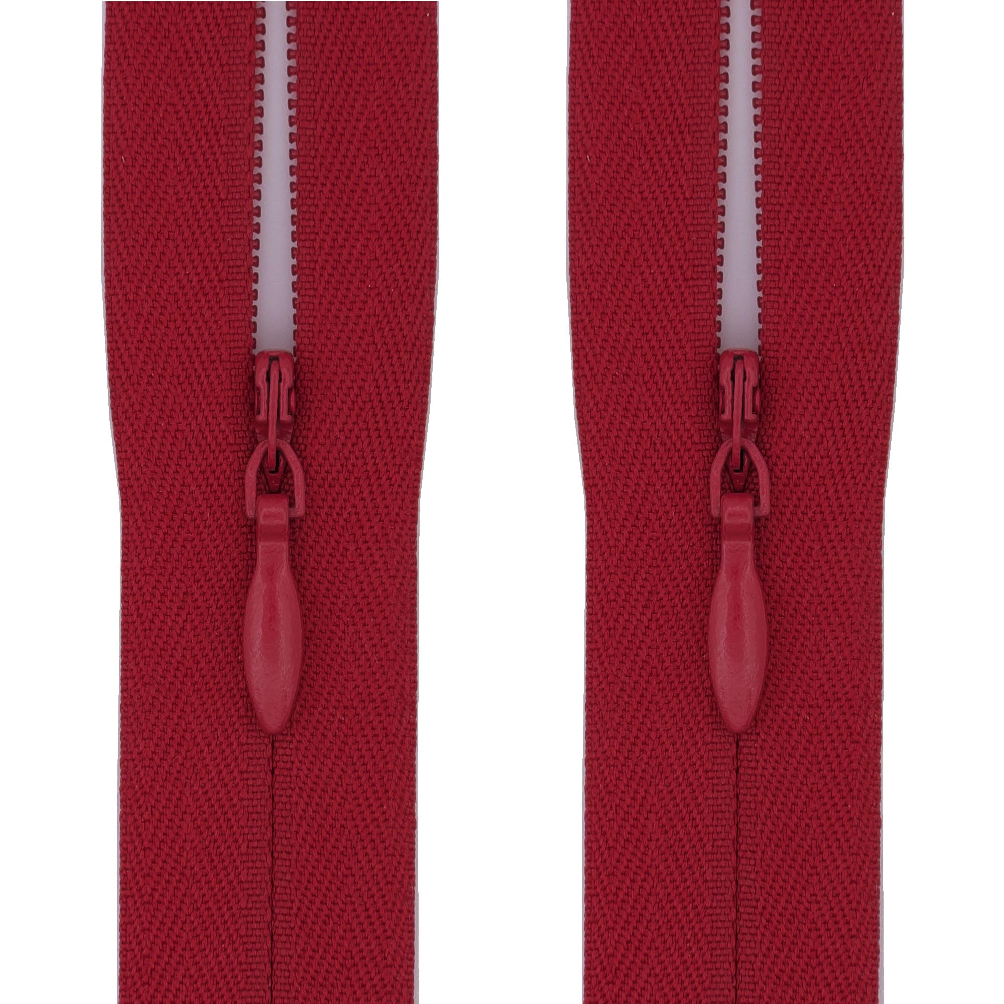 #3 Invisible Zips, 2 Pack, 14 Inch, Deep Cranberry Red
