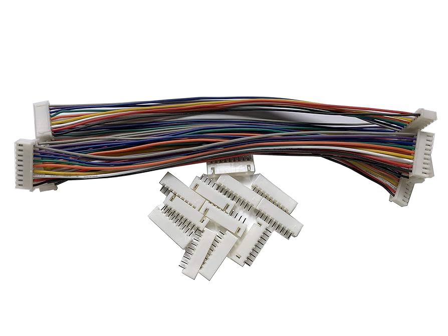 6 Sets JST XH 2.54MM 9 Pin Female Double Connector with Flat