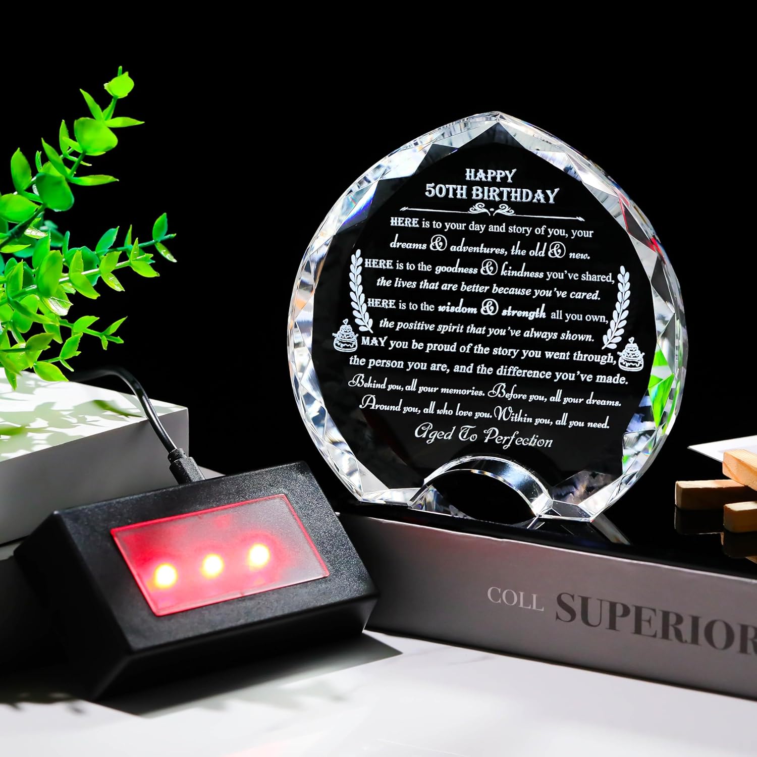 70th Birthday gifts for Women Men - Crystal Heart Gifts Personalized 1954 70 Year Old Birthday Present For Her Him - Happy 70th Birthday Gifts Ideas For Mom Dad Unique