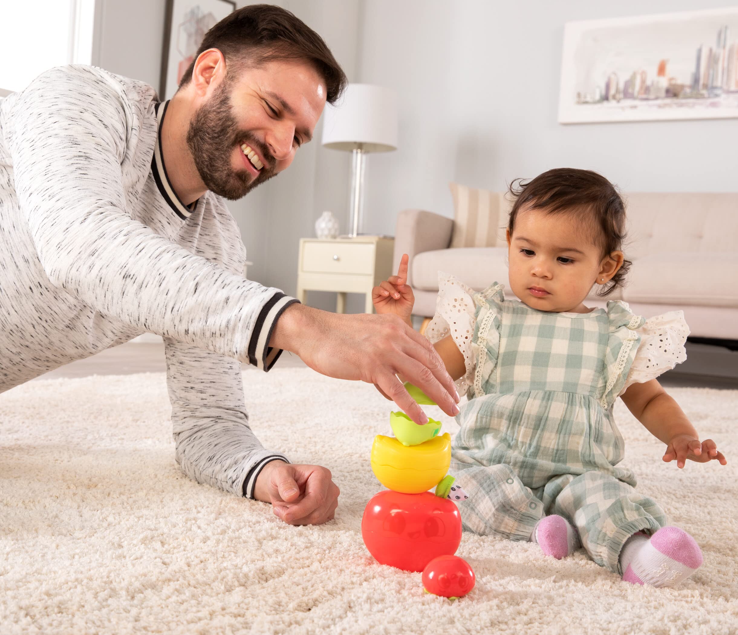 Lamaze Stack & Nest Fruit Pals – Stapelbares Babyspielzeug Mit Geräuschen (ab 12 Monaten)