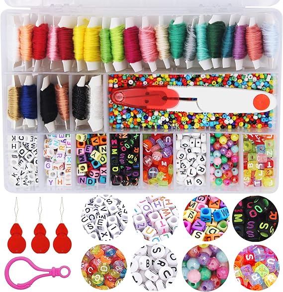 EuTengHao Jewelry Making Beading Kit with Glass Seed Pony Beads