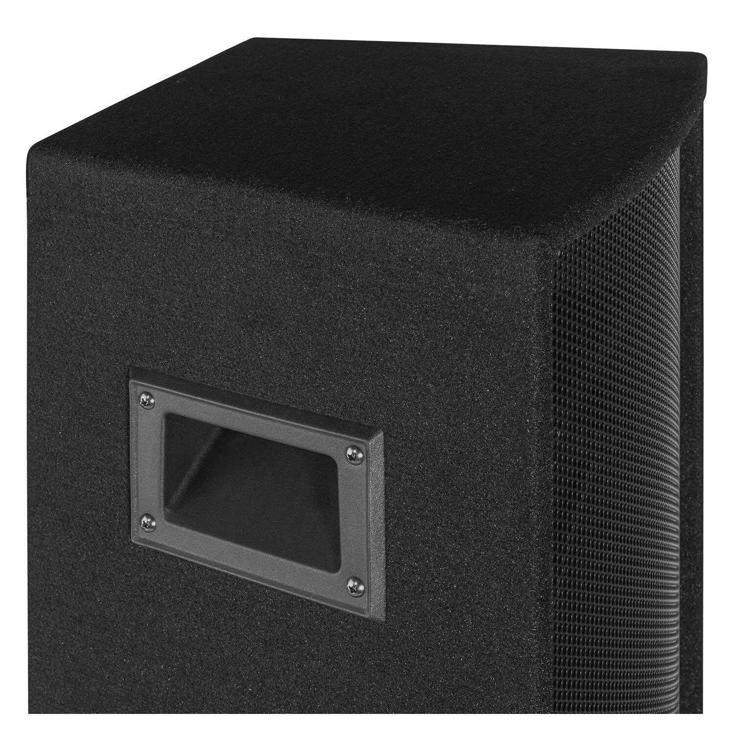 Vonyx SL8 PA Lautsprecher Passiv Set, 2X 400 Watt Partyboxen Set, 8 Zoll Passiv, Disco, DJ Party Lautsprecher mit Griffe, Lautsprecherboxen mit Tophat - Schwarz