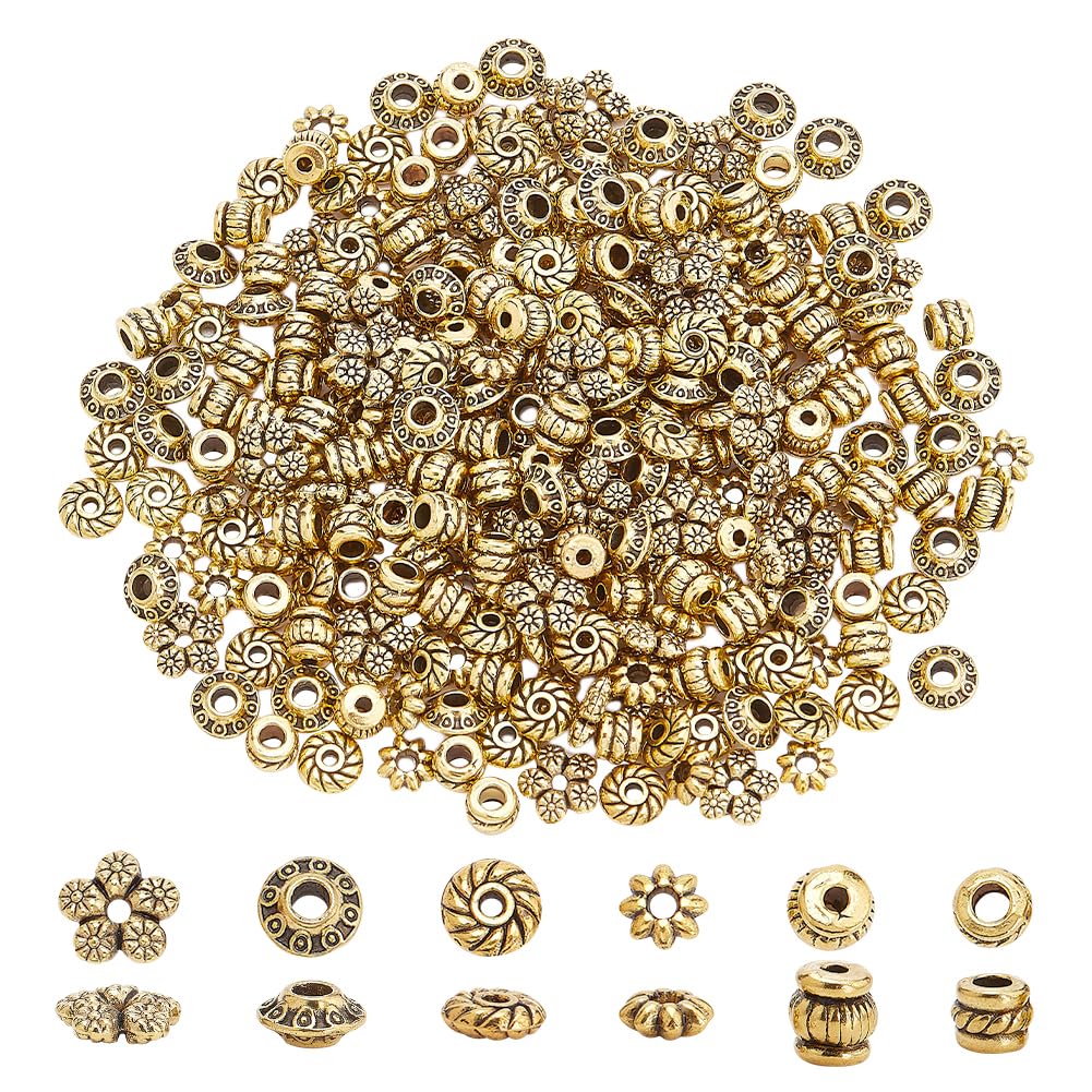 PH PandaHall 360Pcs Capuchons De Perles 15 Styles Tibétains