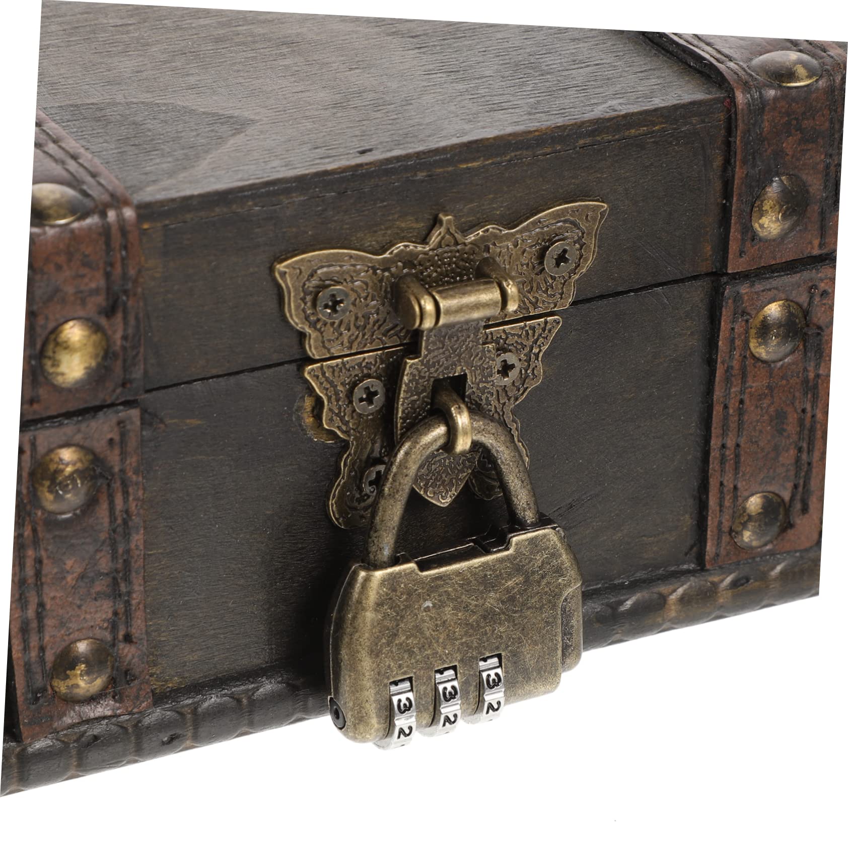 Vintage Schmuckkästchen mit Zahlenschloss Schmuckaufbewahrungsbox für Ringe und Anhänger im Retro Stil für Wohnzimmer und Zuhause