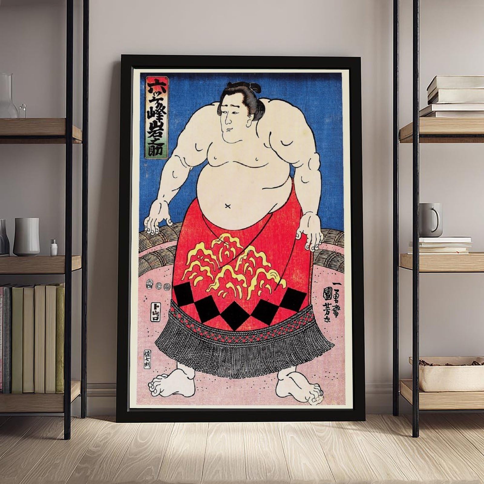 ELKPDOE Poster su tela giapponese Sumo Wrestler di Kuniyoshi Utagawa