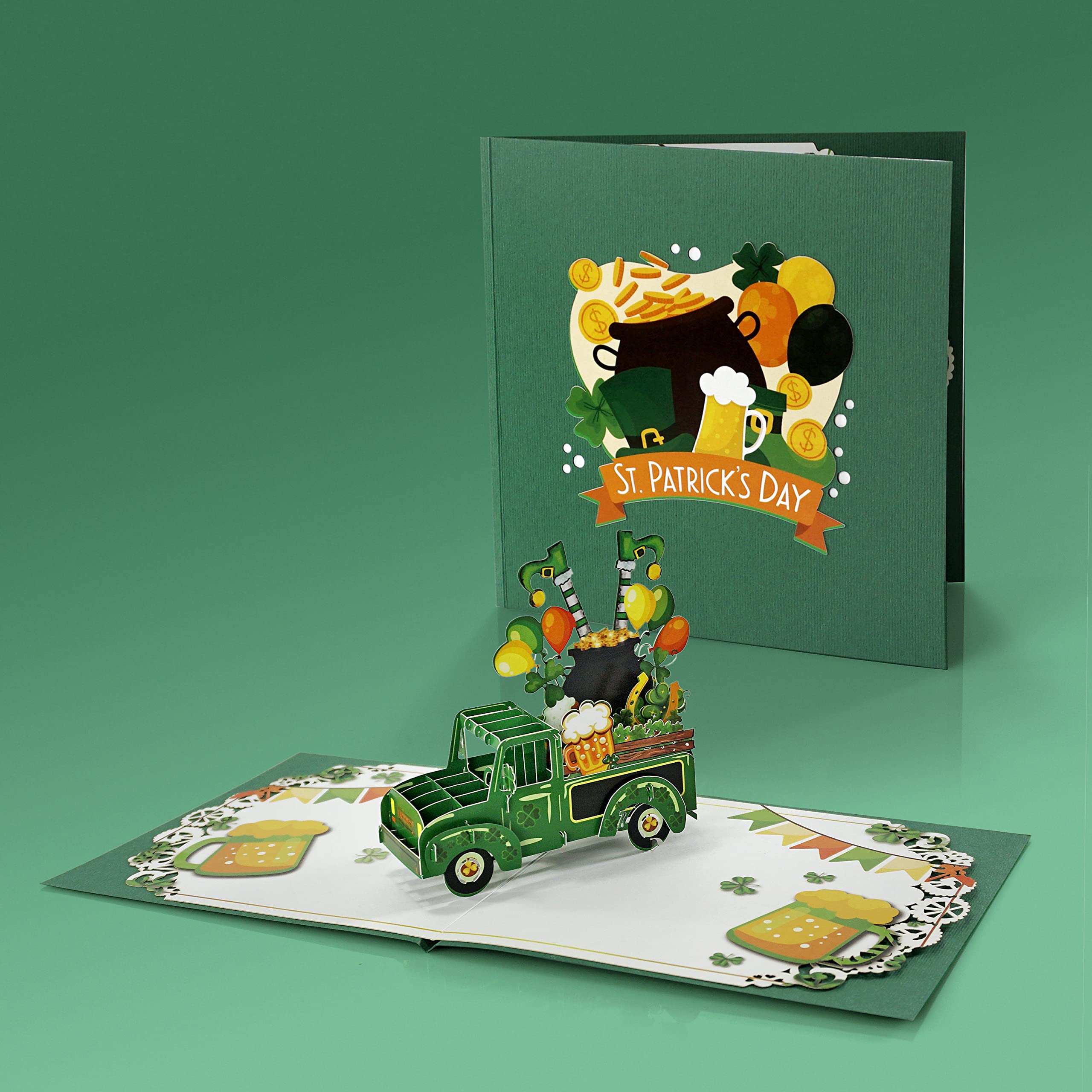CUTPOPUP Car for Patrick's Day 3D Card, Easter Card, Easter Greeting Card, 3D Easter Cards, Religious Easter Cards - Image 2