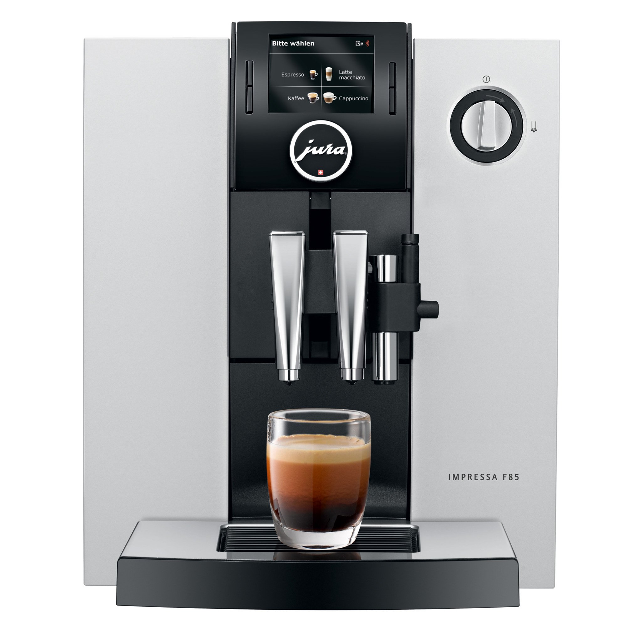 JURA Impressa F85 Libera installazione Macchina per espresso Nero, Acciaio inossidabile 1,9 L 2 tazze