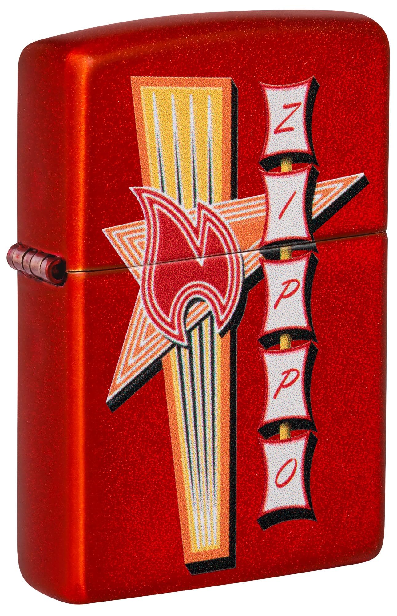 レトロライター　ハード型 ZIPPO ライター 可動式メタル 古美仕上げ ジッポ ロゴ