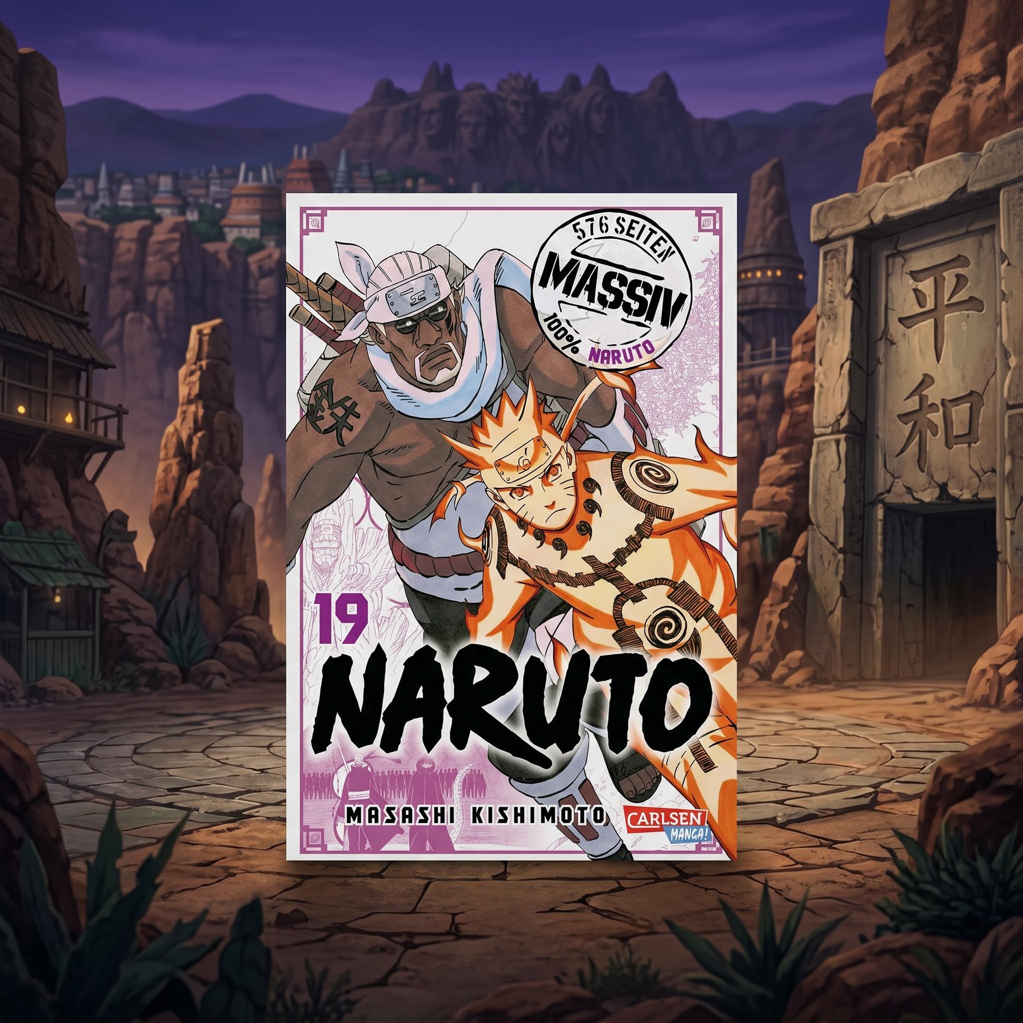 Masashi Kishimoto - Naruto Massiv Manga Set Band 17-20 - Originalserie auf Deutsch voller Ninja Action & Abenteuer Anime Bücher Bundle - Shonen Comic Sammelbandausgabe mit exklusivem Lesezeichen