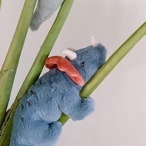 Miniatura 8 de MON AMI Blu The Triceratops - Peluche suave de 16 pulgadas para abrazar, coleccionar y regalar, juguete de dinosaurio para guardería y sala de