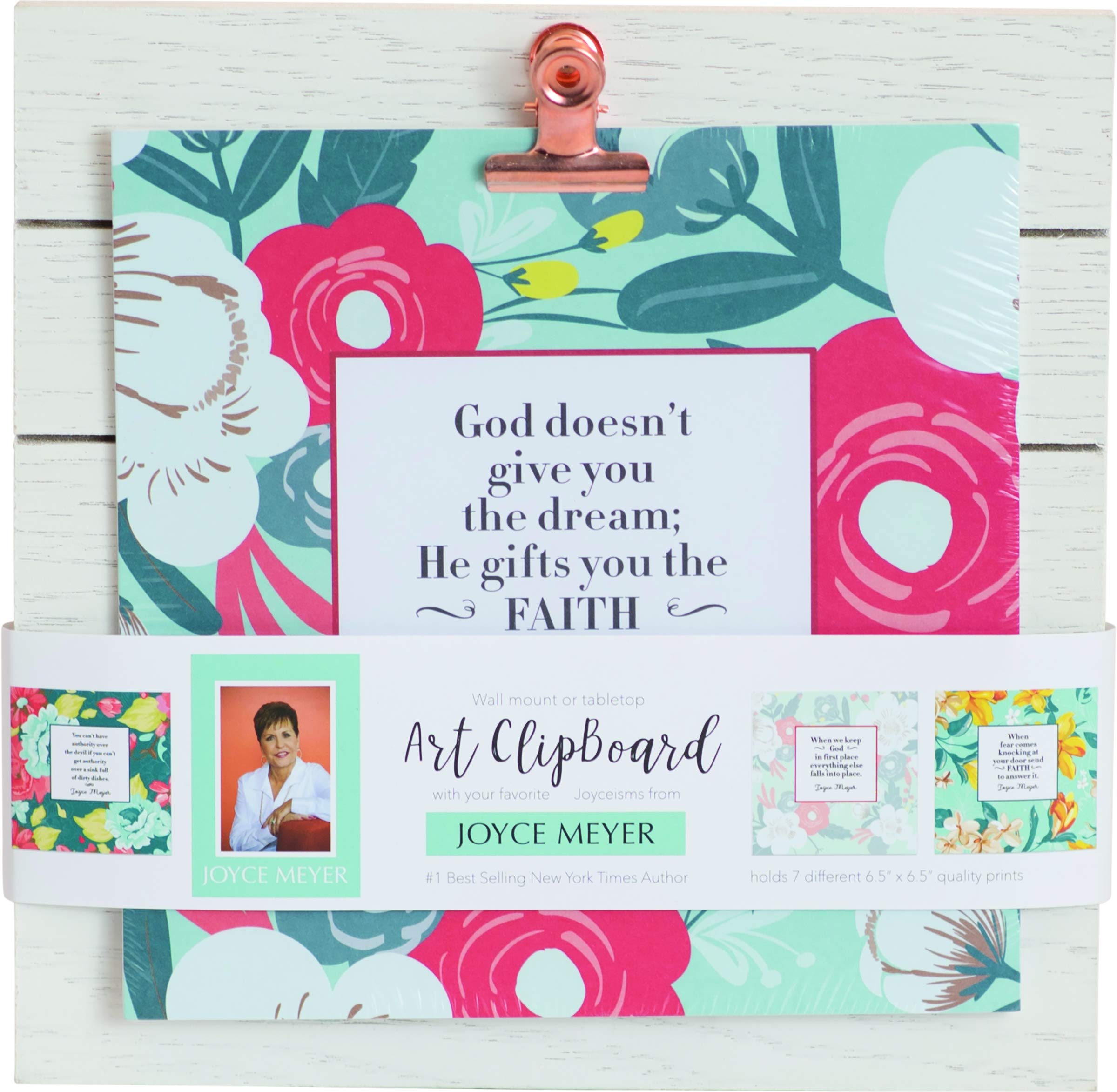 Joyce Meyer Quote Clipboard-Blue, Multicolor